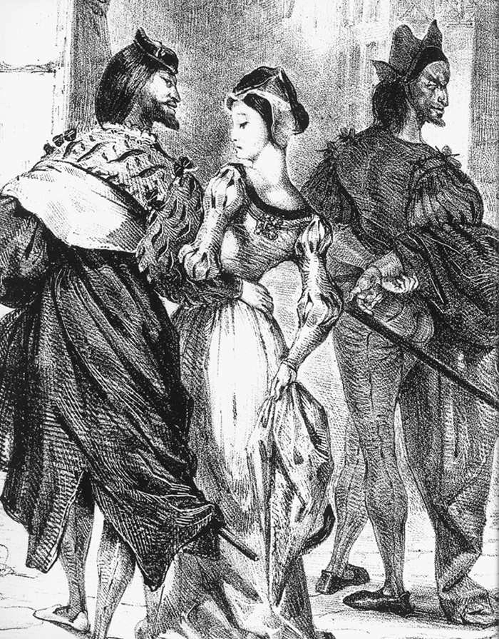 Faust cerca di sedurre Margarete - Musée Eugène Delacroix, Paris